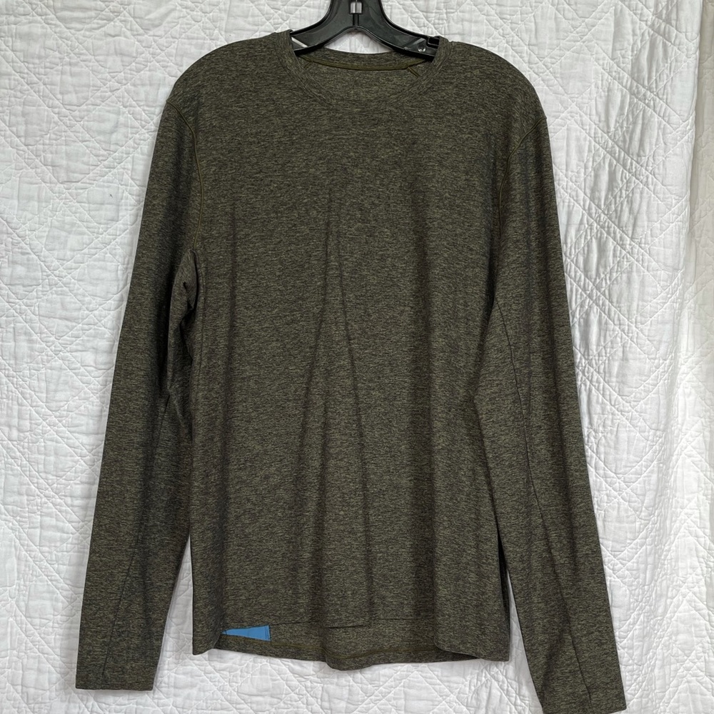 Heather Green Lululemon Long Sleeve Athletic Top